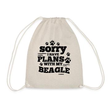 keine Zeit Beagle Hund Haustier - Turnbeutel - Natur - Vorne
