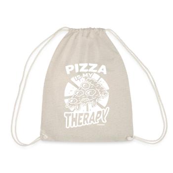 Pizza Is My Therapy - Turnbeutel - Natur - Vorne