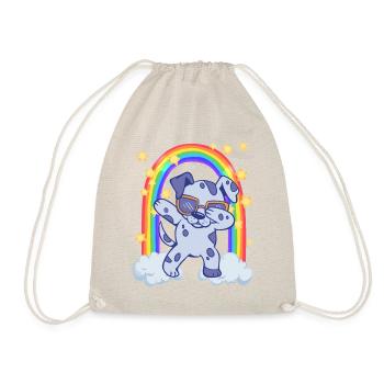 Regenbogen Hund LGBTQ Haustier dabbing - Turnbeutel - Natur - Vorne