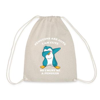 cooler tanzender Pinguin - Turnbeutel - Natur - Vorne