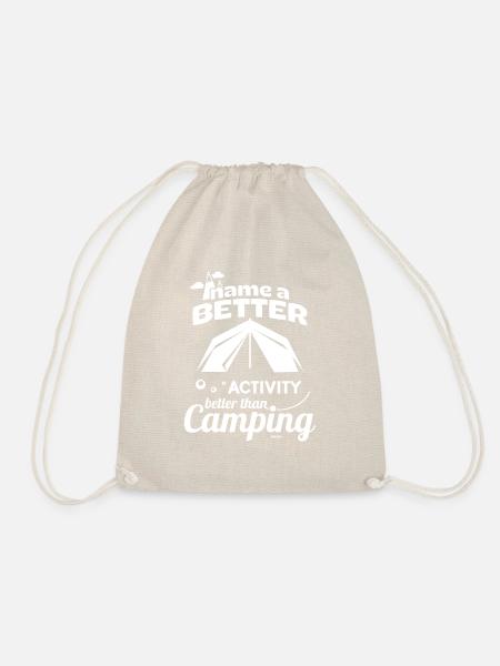 lustiger Campingspruch als Geschenkidee - Turnbeutel - Natur