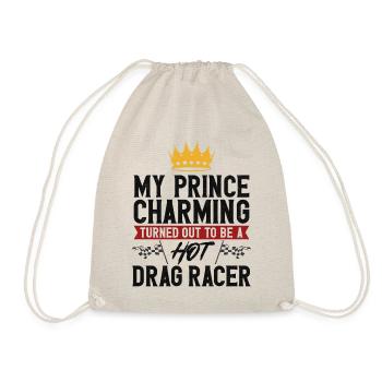 Drag Racing Race Car Girlfriend - Drawstring Bag - nature - Front
