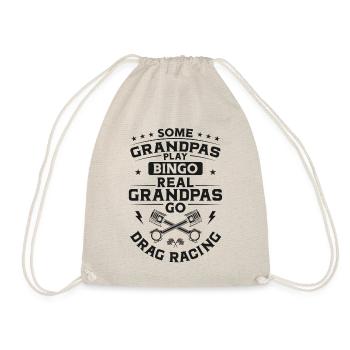 Drag Racing Race Car Grandpa - Turnbeutel - Natur - Vorne