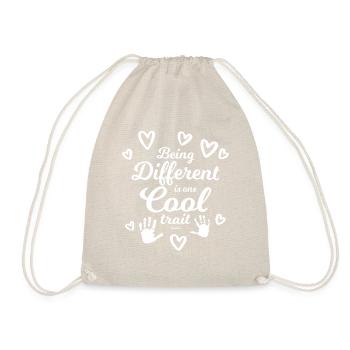 Autist Liebe Herz Autismus Geschenk - Turnbeutel - Natur - Vorne