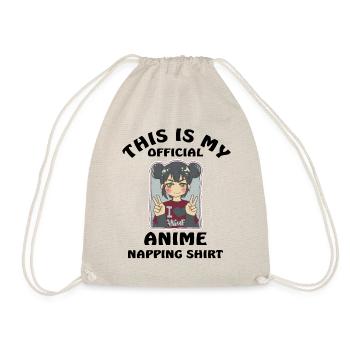 This Is My Official Anime Napping Shirt - Turnbeutel - Natur - Vorne