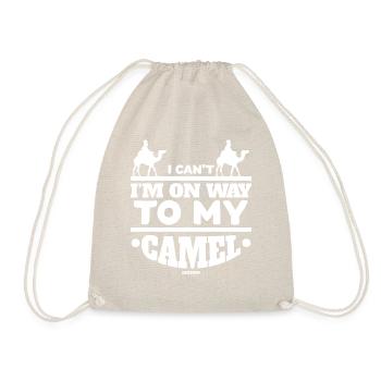 I Can't I'm On My Way To My Camel - Drawstring Bag - nature - Front