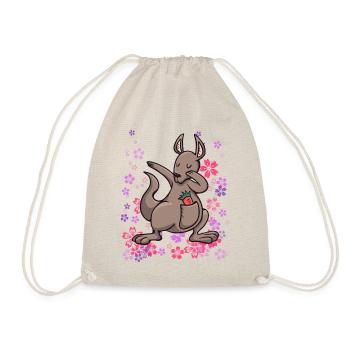 Kangaroo Australia Marsupial Girl - Drawstring Bag - nature - Front