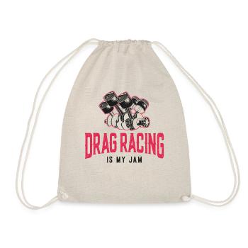 Drag Racing Race Car Girl Drag - Drawstring Bag - nature - Front