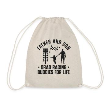 Drag Racing Race Car Dad Son - Drawstring Bag - nature - Front