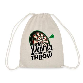 Dart in Bullseye on the dartboard - Drawstring Bag - nature - Front
