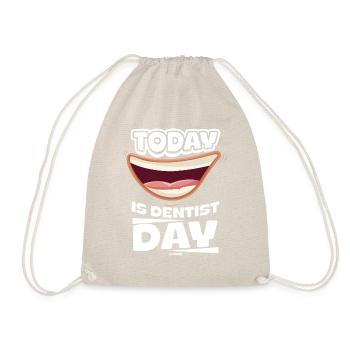 today I go to the dentist - Drawstring Bag - nature - Front