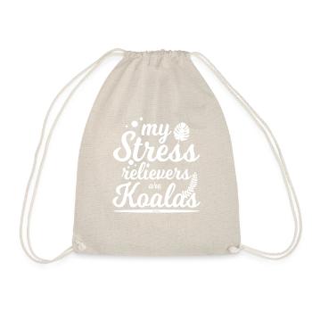 funny saying for koala lovers - Drawstring Bag - nature - Front