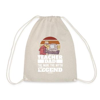 Teacher Dad The Man The Myth The Legend - Drawstring Bag - nature - Front