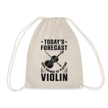 Violin Violinist Today's Forecast - Turnbeutel - Natur - Vorne