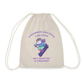 Je suis une licorne quand je skie - Sac de sport léger - nature - Devant