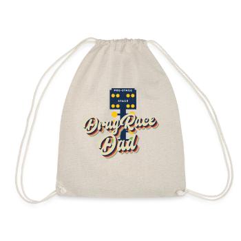 Drag Racing Race Car Dad Retro - Drawstring Bag - nature - Front