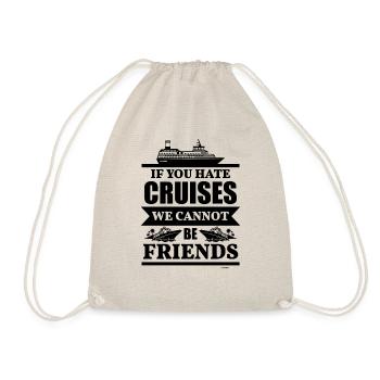 Friends Cruise Ship Gift Idea - Drawstring Bag - nature - Front