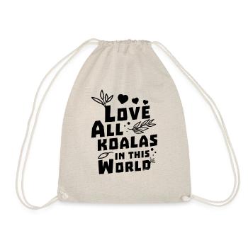 Koala Eucalyptus Dear Children Girls - Drawstring Bag - nature - Front