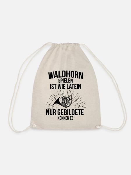 Waldhorn Waldhornspieler Waldhornist - Turnbeutel - Natur