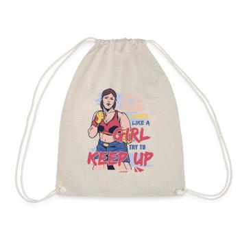 Je sais que je frappe comme une fille essaie de suivre - Sac de sport léger - nature - Devant