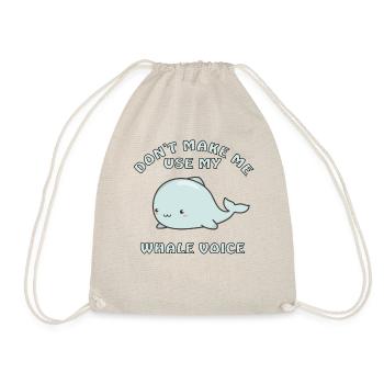 Baby Whale Fish Baby Kids Gift - Drawstring Bag - nature - Front