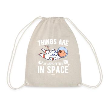 dog science universe galaxy - Drawstring Bag - nature - Front