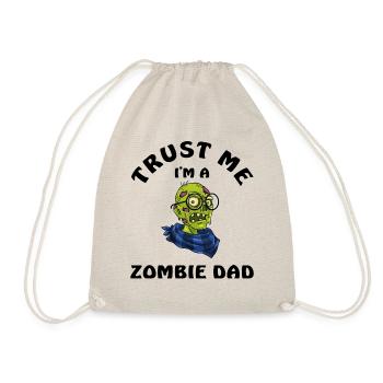 Trust Me I Am A Zombie Dad - Drawstring Bag - nature - Front