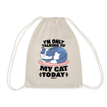 Je ne parle qu’à mon chat aujourd’hui - Sac de sport léger - nature - Devant