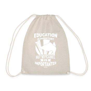 L’éducation est importante, mais mon chameau est plus important - Sac de sport léger - nature - Devant