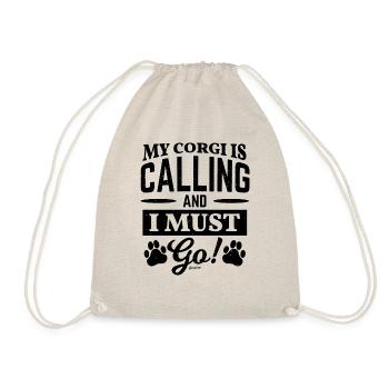 funny corgi saying for dog owners - Drawstring Bag - nature - Front