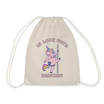 verliebt in tanzen Poledance Einhorn - Turnbeutel - Natur - Vorne