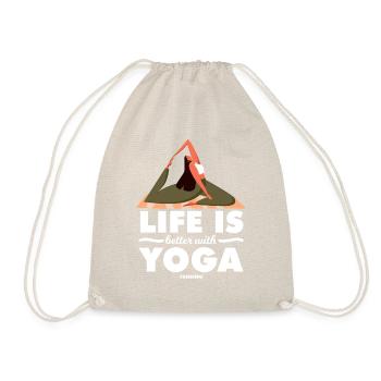 La vie est meilleure avec le yoga - Sac de sport léger - nature - Devant