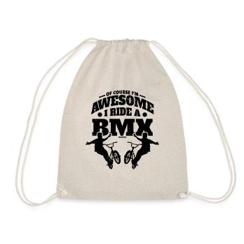 unglaublicher BMX Fahrer - Turnbeutel - Natur - Vorne