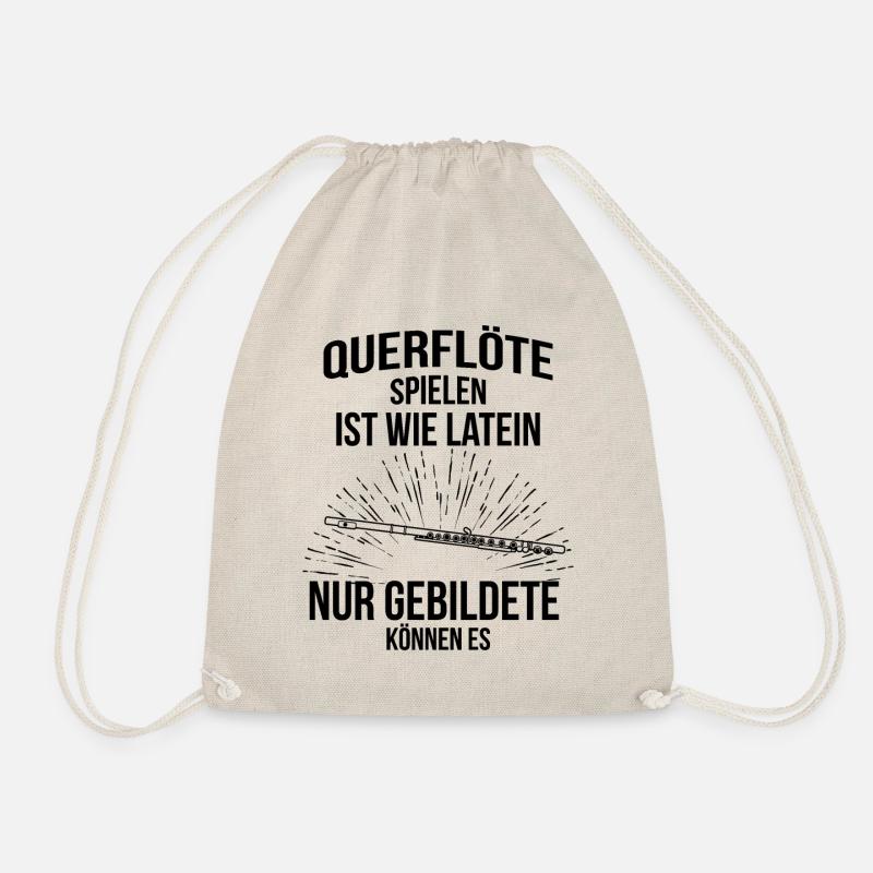 Querflöte Querflötenspieler Querflötist - Turnbeutel - Natur
