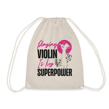 Violin Violinist Playing Violin Is - Drawstring Bag - nature - Front