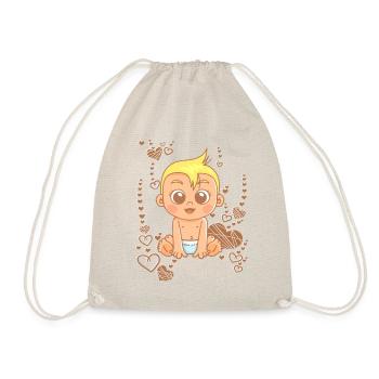 Doux bébé sous l’arc-en-ciel - Sac de sport léger - nature - Devant