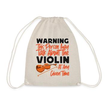 Violoniste Violoniste Avertissement - Sac de sport léger - nature - Devant