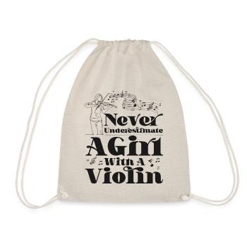 Violoniste Violoniste Fille Jamais - Sac de sport léger - nature - Devant