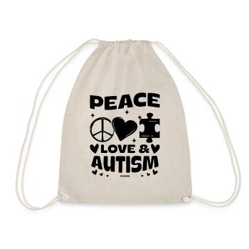 Cœur de paix Amour Autisme Le puzzle d’Asperger - Sac de sport léger - nature - Devant