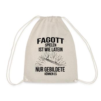 Fagott Fagottspieler Fagottist - Turnbeutel - Natur - Vorne