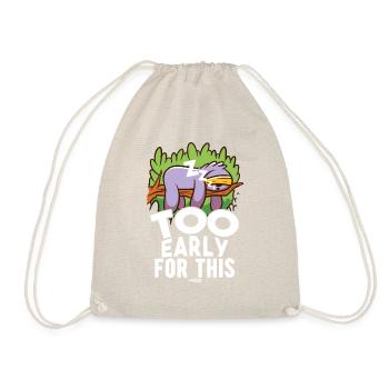 snoring sloth tired and sleeps - Drawstring Bag - nature - Front