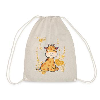 cute baby giraffe - Drawstring Bag - nature - Front