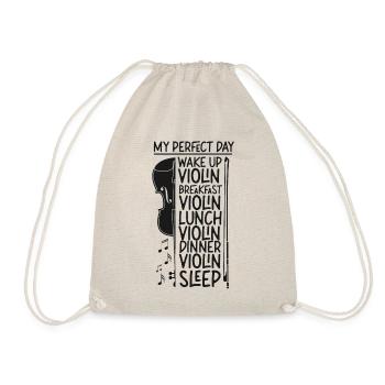 Violin Violinist My Perfect Day - Turnbeutel - Natur - Vorne