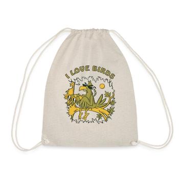 I love birds - Drawstring Bag - nature - Front