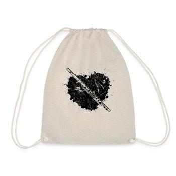 Flute Flute player Flutist - Drawstring Bag - nature - Front