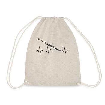 Flute Flute player Flutist - Drawstring Bag - nature - Front