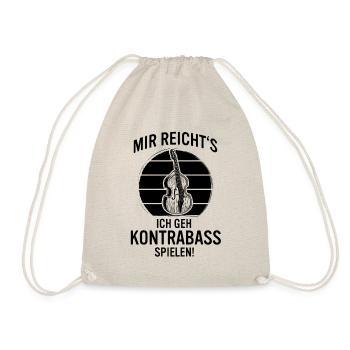Kontrabass Kontrabassspieler Kontrabassist - Turnbeutel - Natur - Vorne