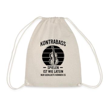 Kontrabass Kontrabassspieler Kontrabassist - Turnbeutel - Natur - Vorne