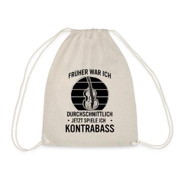Kontrabass Kontrabassspieler Kontrabassist - Turnbeutel - Natur - Vorne