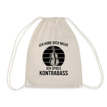 Kontrabass Kontrabassspieler Kontrabassist - Turnbeutel - Natur - Vorne